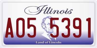 IL license plate A055391