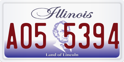 IL license plate A055394