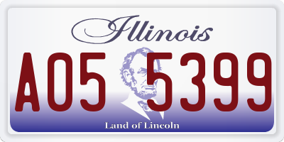 IL license plate A055399