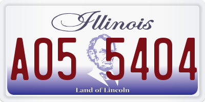 IL license plate A055404