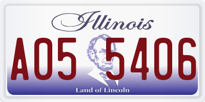 IL license plate A055406