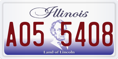 IL license plate A055408