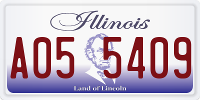 IL license plate A055409