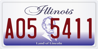 IL license plate A055411
