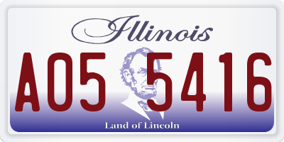 IL license plate A055416