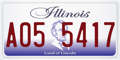 IL license plate A055417