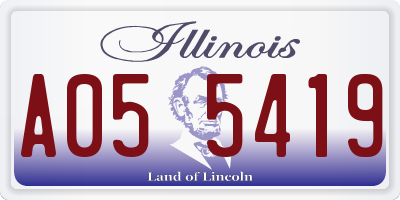 IL license plate A055419