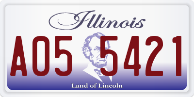 IL license plate A055421