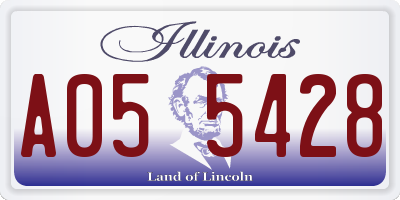 IL license plate A055428
