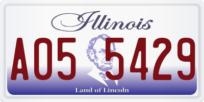 IL license plate A055429