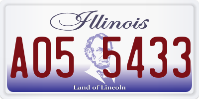 IL license plate A055433