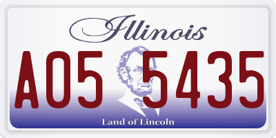 IL license plate A055435