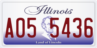IL license plate A055436