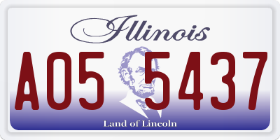 IL license plate A055437