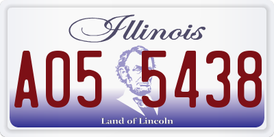 IL license plate A055438