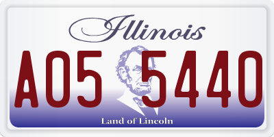 IL license plate A055440