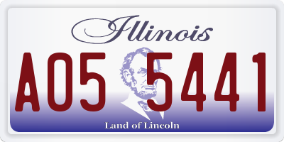 IL license plate A055441