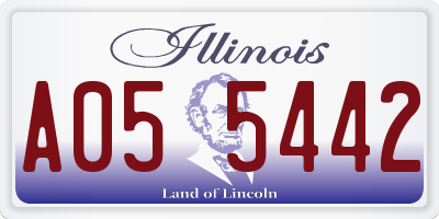 IL license plate A055442
