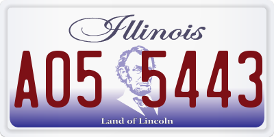 IL license plate A055443