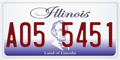 IL license plate A055451