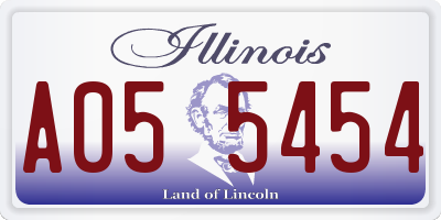 IL license plate A055454