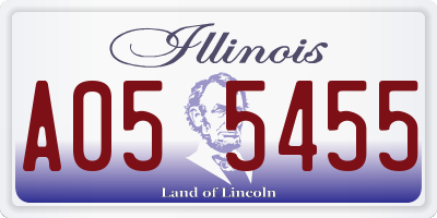 IL license plate A055455