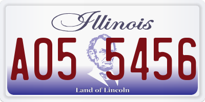 IL license plate A055456