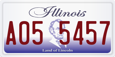 IL license plate A055457