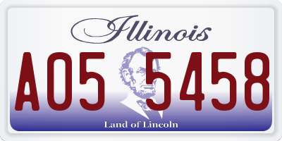 IL license plate A055458