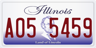 IL license plate A055459