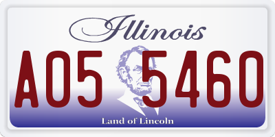 IL license plate A055460