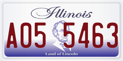 IL license plate A055463
