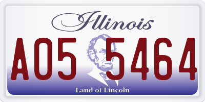 IL license plate A055464