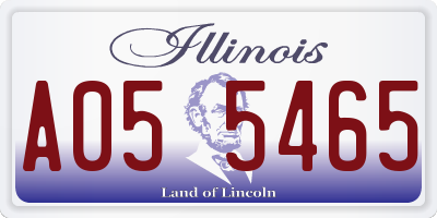 IL license plate A055465