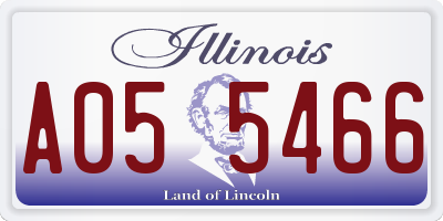 IL license plate A055466