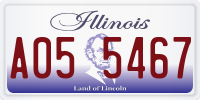 IL license plate A055467