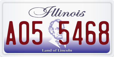 IL license plate A055468