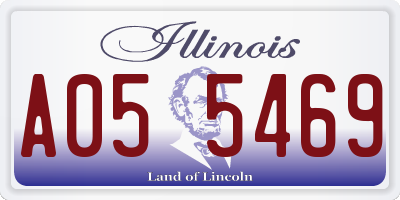 IL license plate A055469