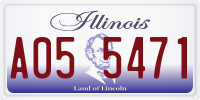 IL license plate A055471
