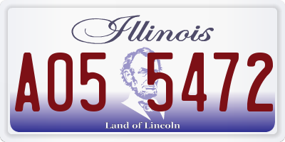 IL license plate A055472