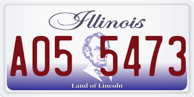 IL license plate A055473