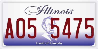 IL license plate A055475