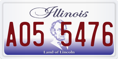 IL license plate A055476