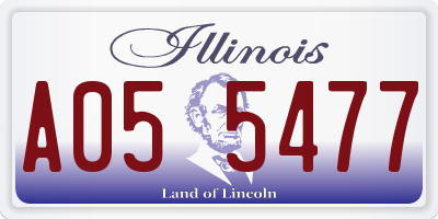 IL license plate A055477