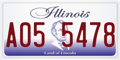 IL license plate A055478