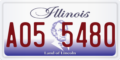 IL license plate A055480