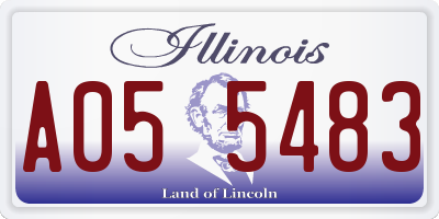 IL license plate A055483