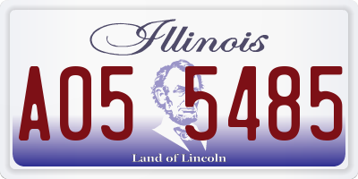 IL license plate A055485