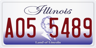 IL license plate A055489