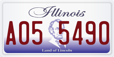 IL license plate A055490